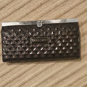 Jimmy Choo Metallic Black Clutch